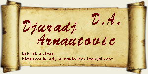 Đurađ Arnautović vizit kartica